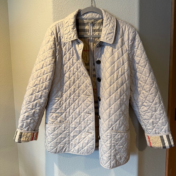 Burberry Cream Quilted Jacket - Picture 13 of 14